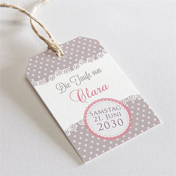 Geschenkanhänger Taufe Vogelgesang Mädchen