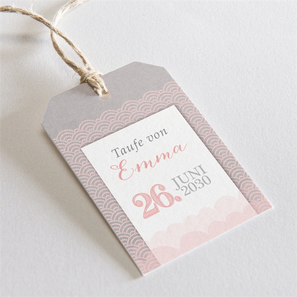 Geschenkanhänger Taufe Matrose in Rosa ref.N291198