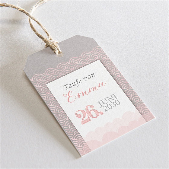 Geschenkanhänger Taufe Matrose In Rosa