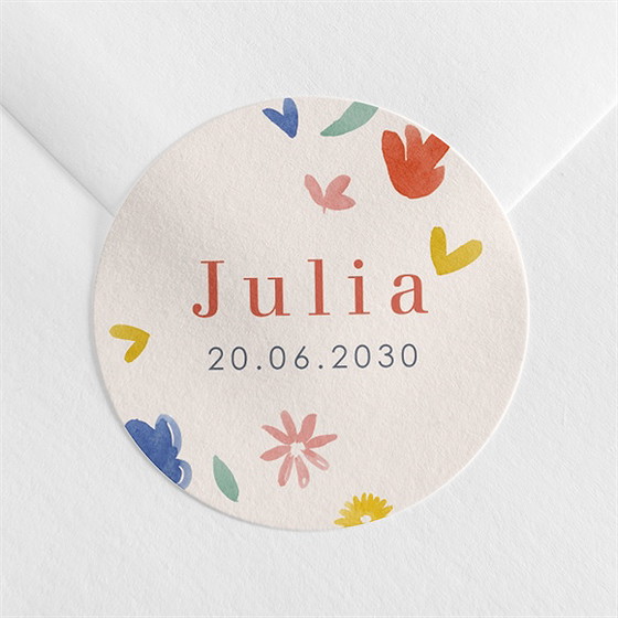 Sticker Geburt Flowerpower