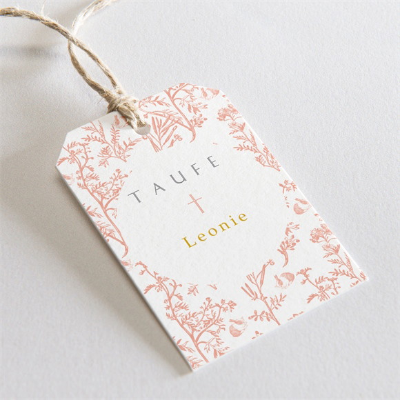 Geschenkanhänger Taufe Vintage Natur ref.N291219