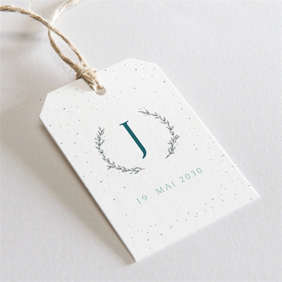 Geschenkanhänger Taufe Blätterranke ref.N291196