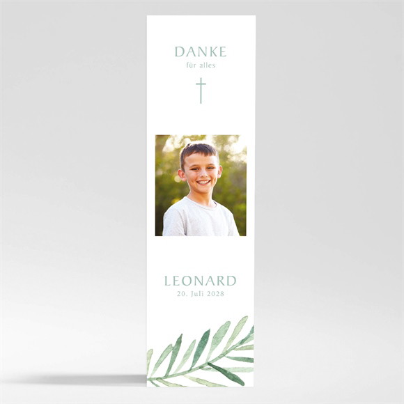 Dankeskarte Kommunion Blätter und Vergoldung - Magne ref.N200372