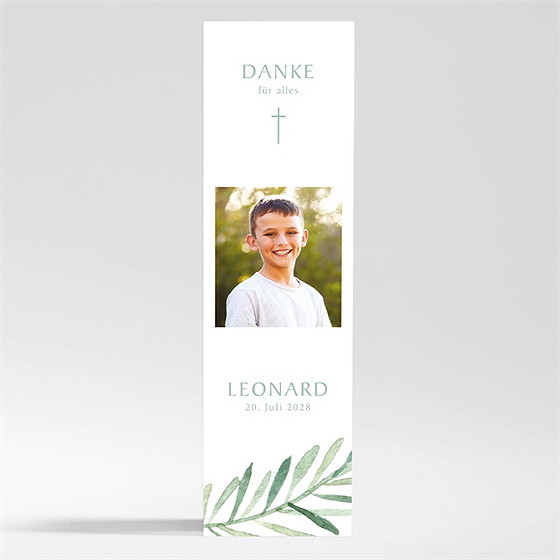 Dankeskarte Kommunion Blätter Und Vergoldung - Magne