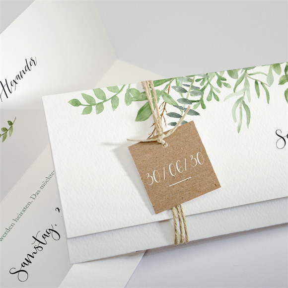 Hochzeitseinladung Blättertanz ref.N94128