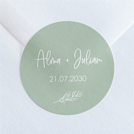 Aufkleber Hochzeit Blühende Schönheit
