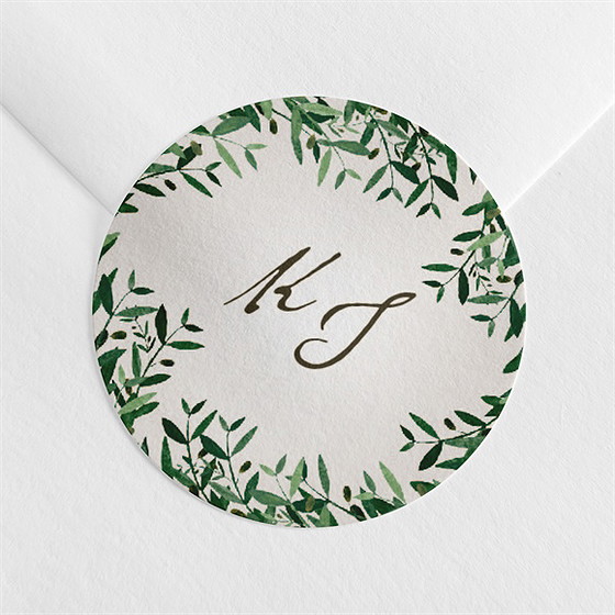 Aufkleber Hochzeit Frühlingskranz