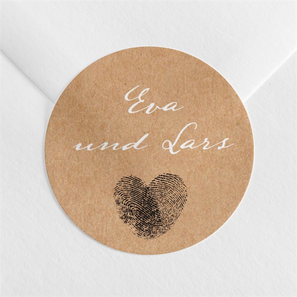 Aufkleber Hochzeit Abdruck des Herzens ref.N360700