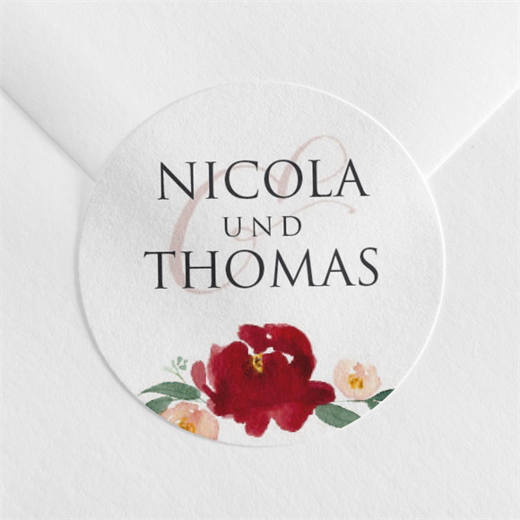 Aufkleber Hochzeit Mohnblumen ref.N360747