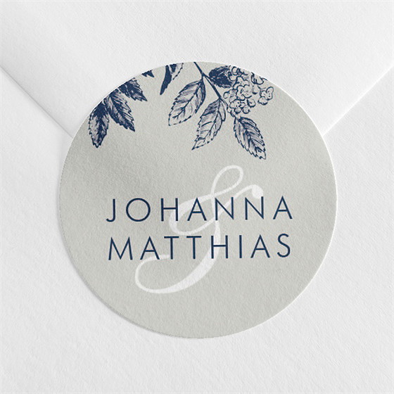 Aufkleber Hochzeit Blühender Zweig