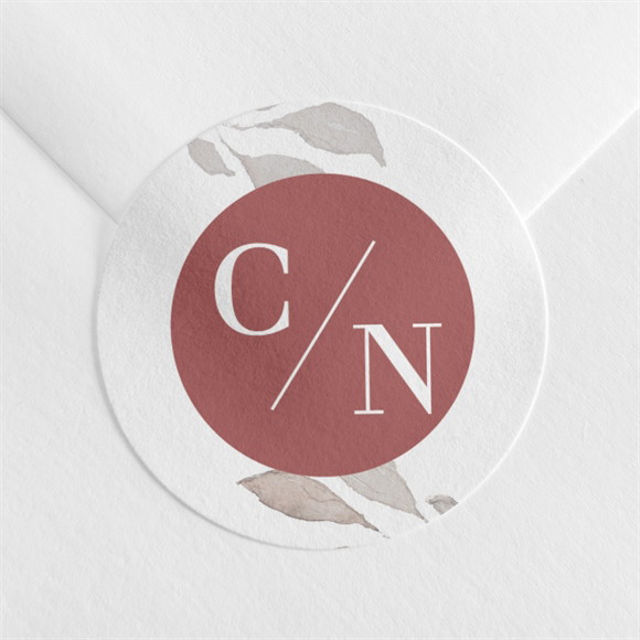 Aufkleber Hochzeit Eleganz in rosa ref.N360660