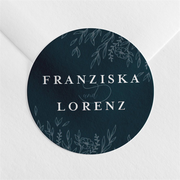 Aufkleber Hochzeit Königsblau ref.N360664