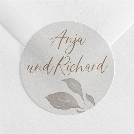 Aufkleber Hochzeit Elegante Skizze