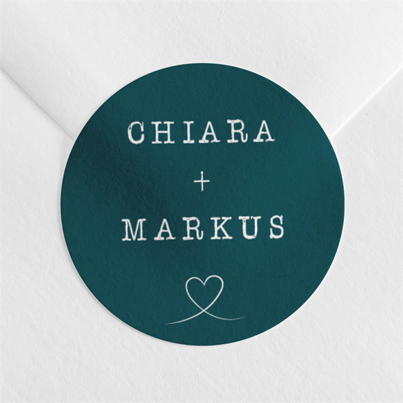 Aufkleber Hochzeit Blue Love ref.N360654