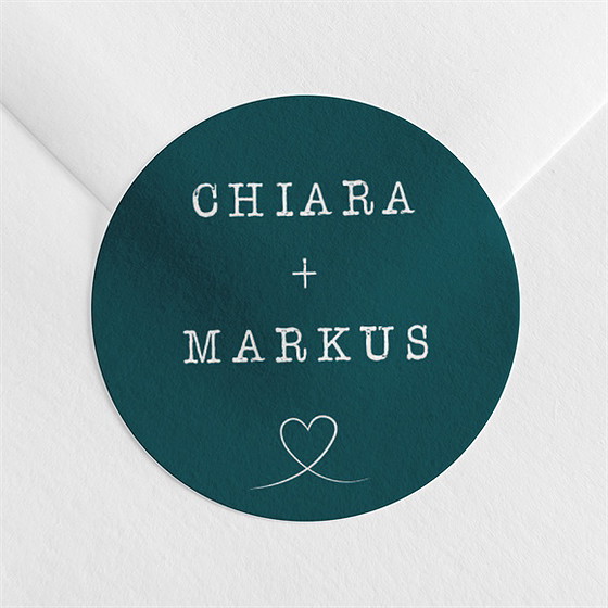 Aufkleber Hochzeit Blue Love