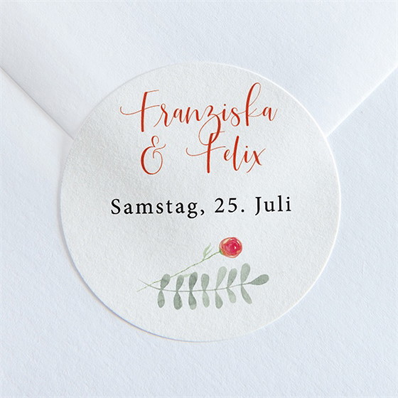 Aufkleber Hochzeit Frühlingsdüfte