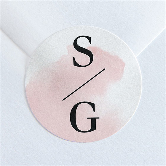 Aufkleber Hochzeit Schwarz Und Pastell