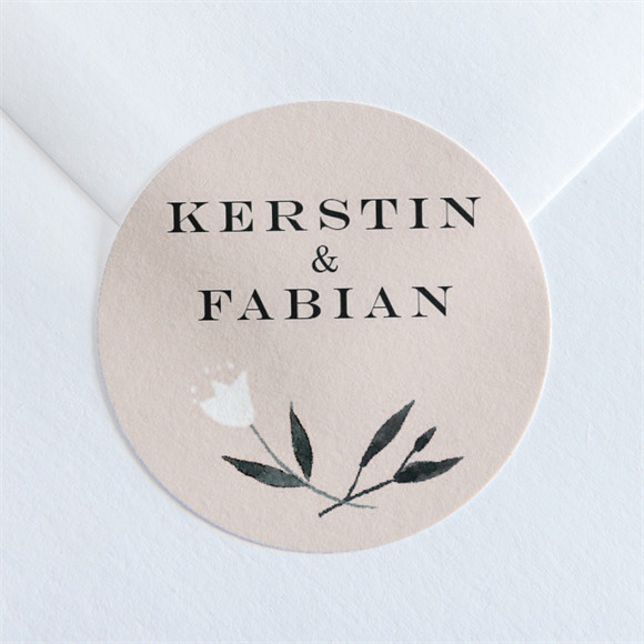 Aufkleber Hochzeit In Pink und Weiß ref.N36099