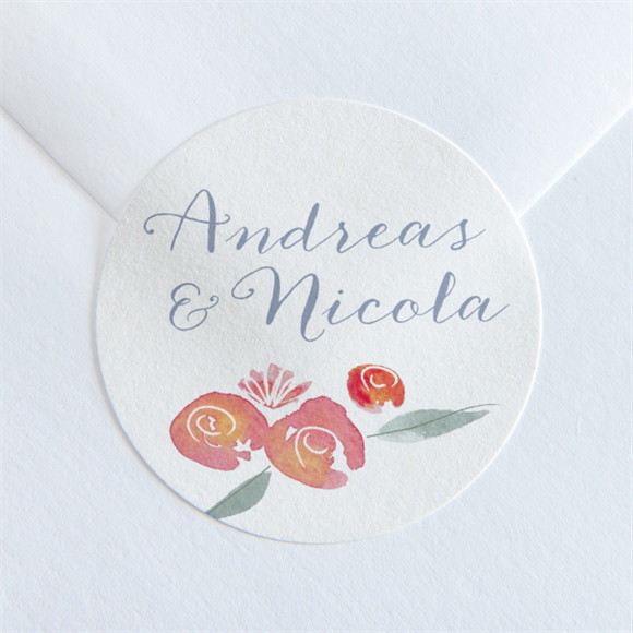 Aufkleber Hochzeit Blumenrahmen ref.N360138