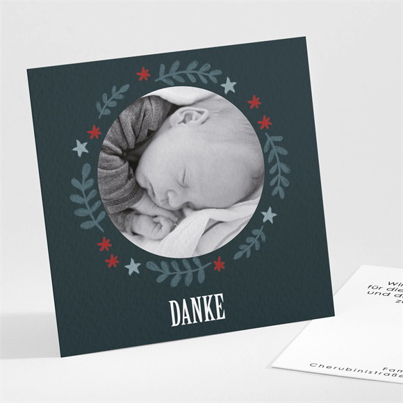 Dankeskarte Geburt Rotkehlchen ref.N301152