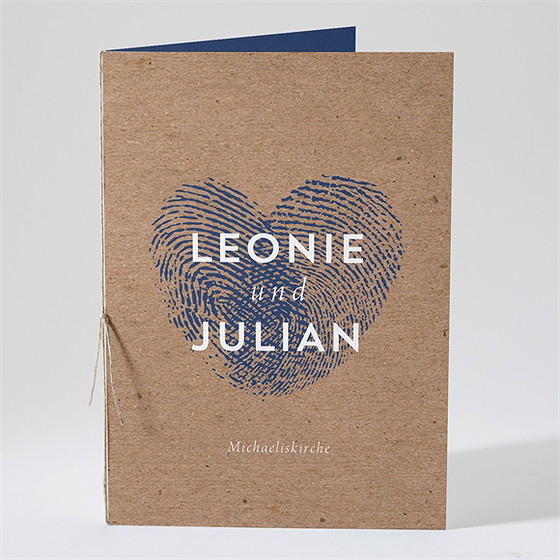 Kirchenheft Hochzeit Einzigartige Fingerabdrücke