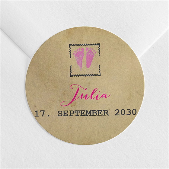 Sticker Geburt Telegramm Mädchen