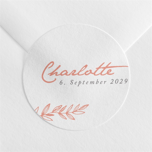 Sticker Geburt Verkupferte Blätter ref.N360930