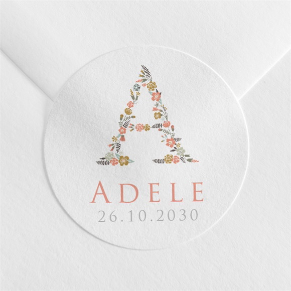 Sticker Geburt Schöne Initiale ref.N360936