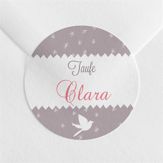 Aufkleber Taufe Vogelgesang Mädchen