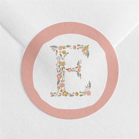 Aufkleber Taufe Blumenalphabet Mädchen