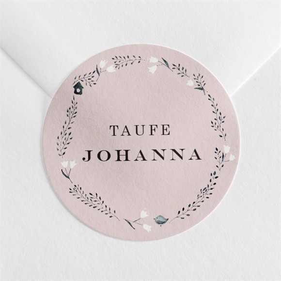 Aufkleber Taufe Ring der Natur Rosa ref.N360413