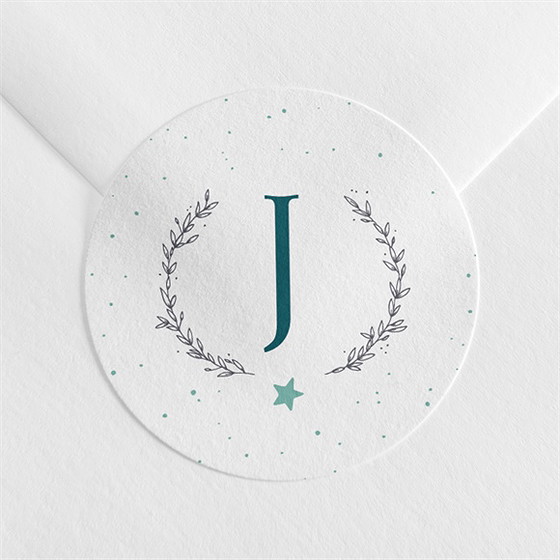 Aufkleber Taufe blätterranke