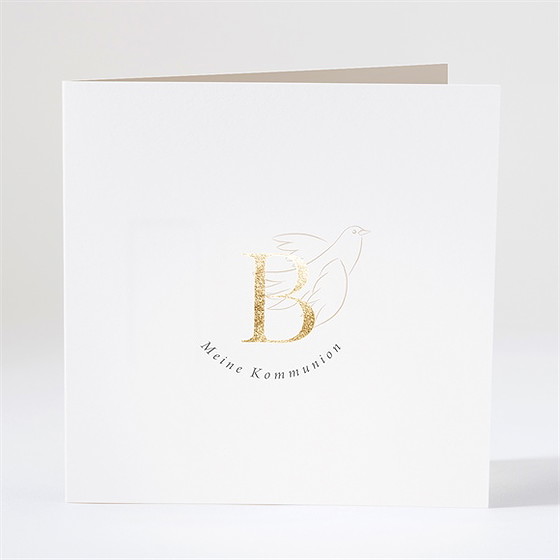 Dankeskarte Kommunion Das Sakrament - Gold