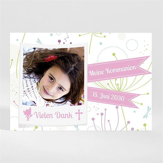 Dankeskarte Kommunion Stimmung Mädchen - Magnet