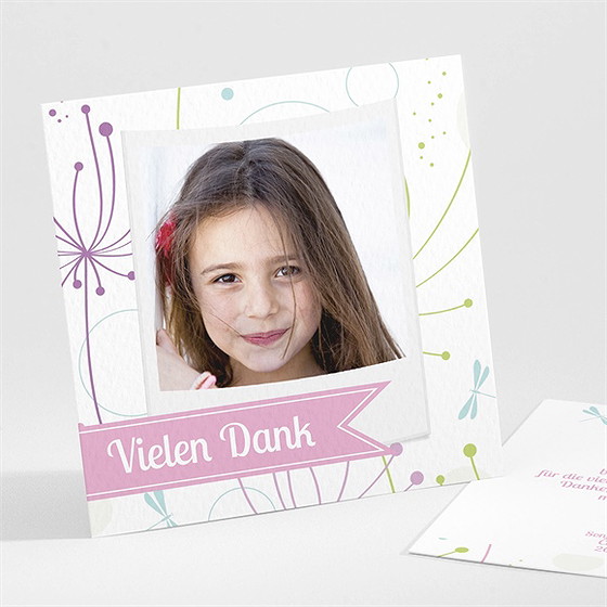 Dankeskarte Kommunion Stimmung Mädchen