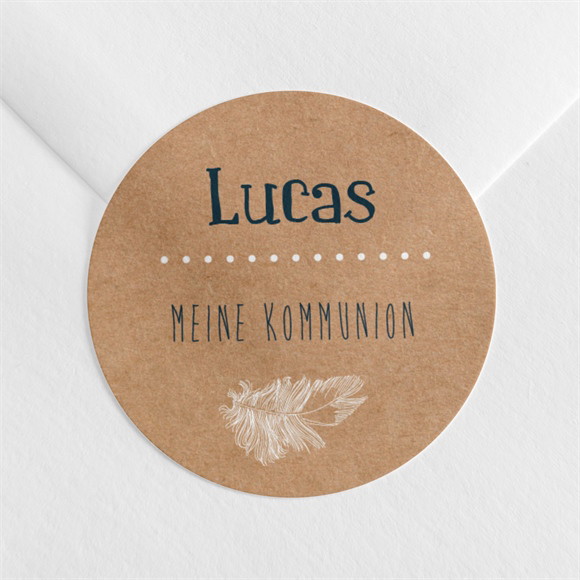 Aufkleber Kommunion Kraftpapierillustration ref.N360970