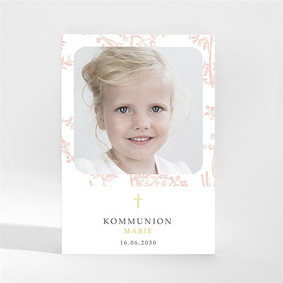 Einladung Kommunion pflanzendrucke - magnet