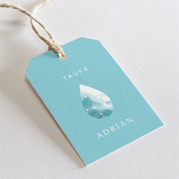 Geschenkanhänger Taufe Wassertropfen ref.N291214