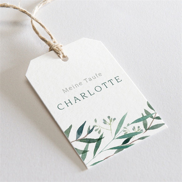 Geschenkanhänger Taufe Pflanzenschmuck ref.N291172