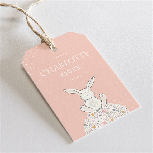 Geschenkanhänger Taufe Kleines Kaninchen ref.N291169
