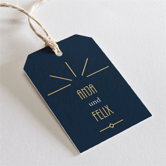 Geschenkanhänger Hochzeit Art déco ref.N29140