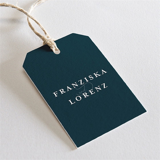 Geschenkanhänger Hochzeit königsblau