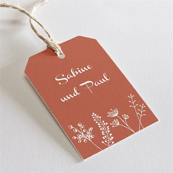 Geschenkanhänger Hochzeit Herbstblüten