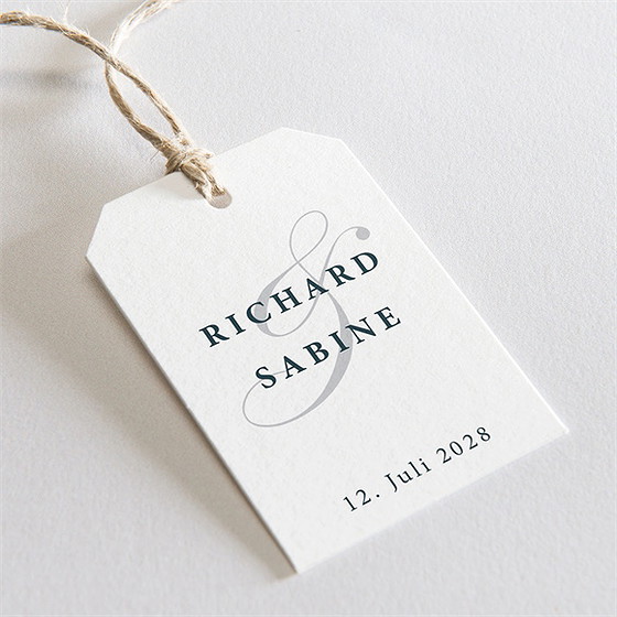 Geschenkanhänger Hochzeit schlicht & elegant