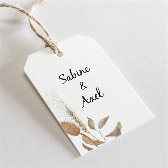 Geschenkanhänger Hochzeit Herbstkranz ref.N29198