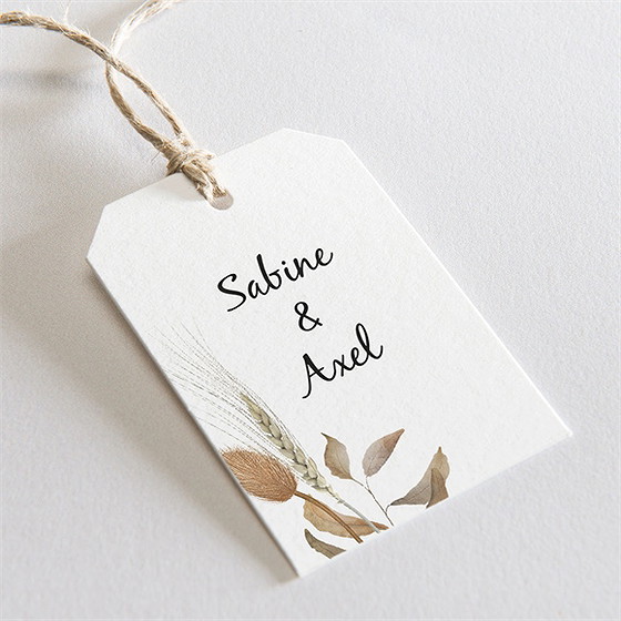 Geschenkanhänger Hochzeit Herbstkranz