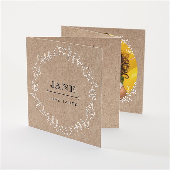 Einladung Taufe Taufe In Kraftpapier
