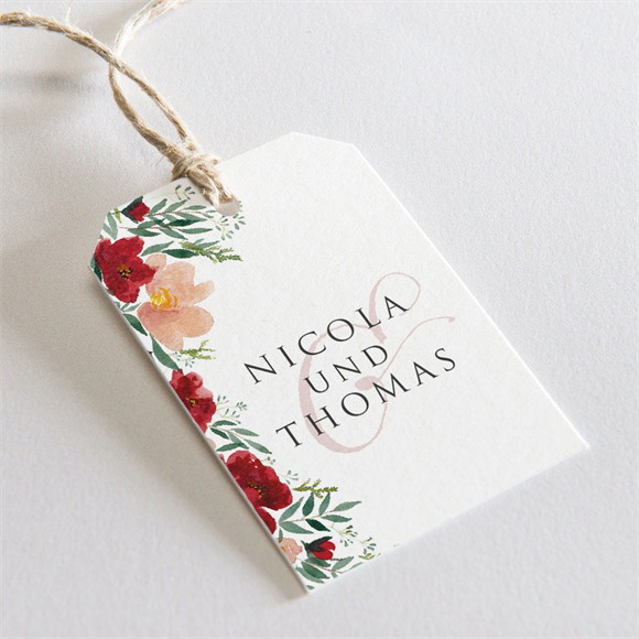 Geschenkanhänger Hochzeit Mohnblumen ref.N291281