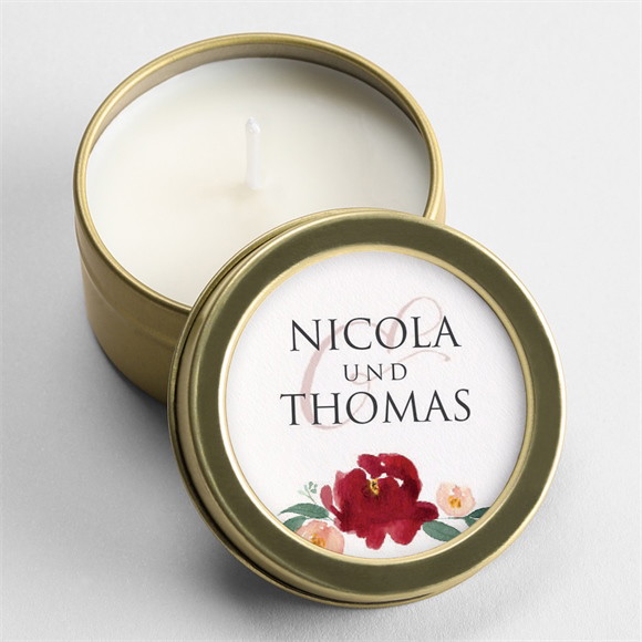 Kerze Hochzeit Mohnblumen ref.N360736