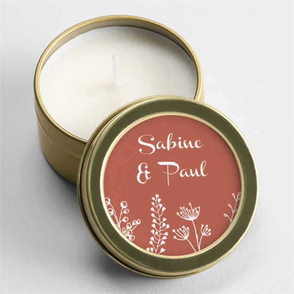 Kerze Hochzeit Herbstblüten ref.N360363